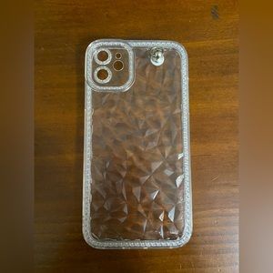 Clear Diamond Pattern Phone Case - IPhone XR/11 - Built in hook